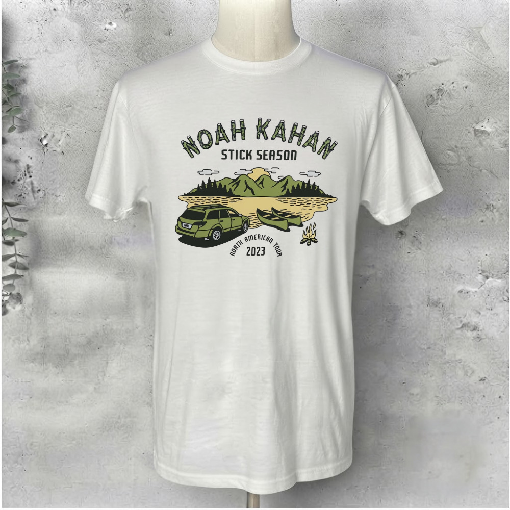 Noah Kahan Stick Season North American Tour 2026 Vintage White T-Shirt